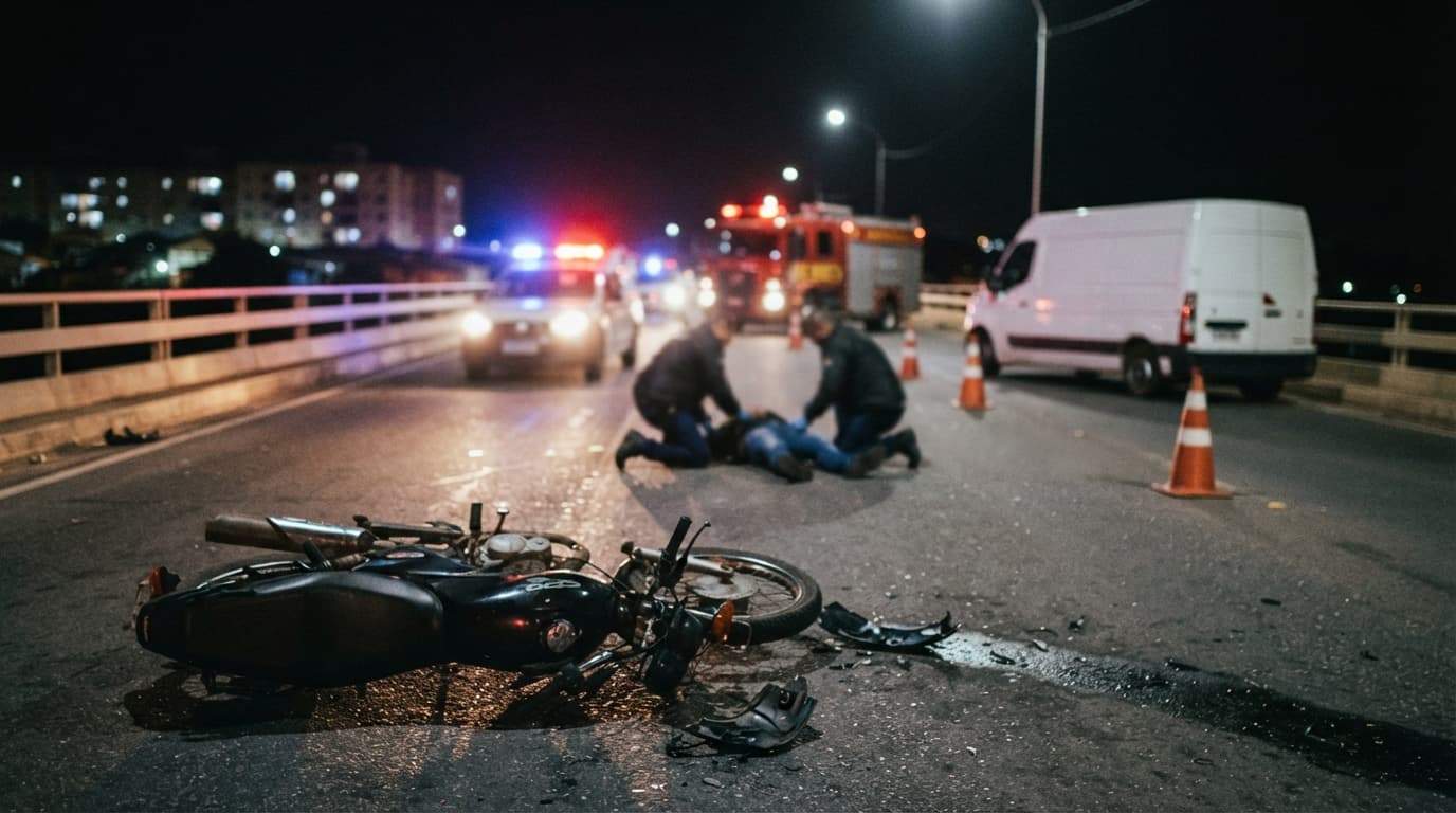 Motociclista fica ferido ao perder controle e cair em ponte no Bairro Brasília, em Altamira